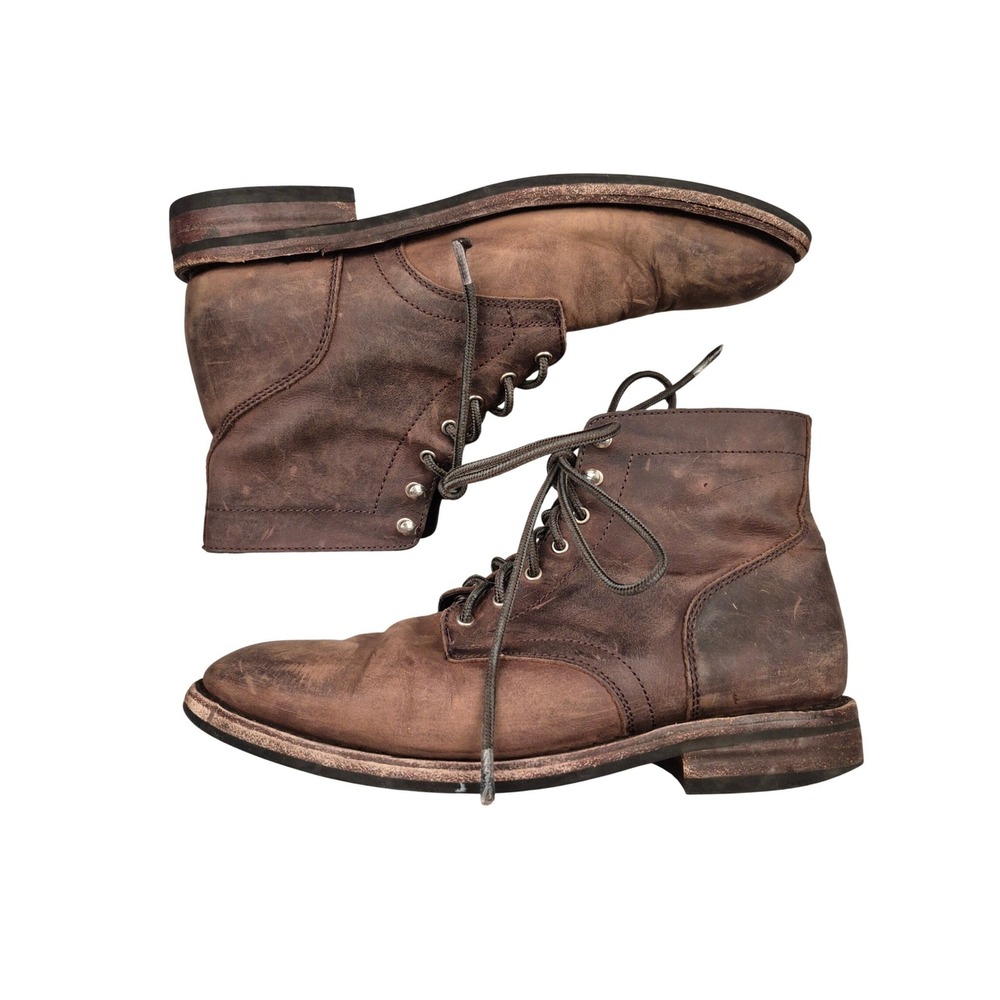 Thursday Boot Co President Tobacco Rugged Leather Lace Up Boots Mens Sz 10.5